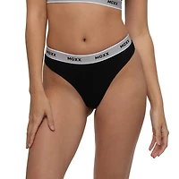Mexx Women’s 3-Pack Thong with Branded Elastic, XS-XL