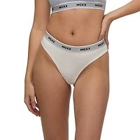 Mexx Women’s 3-Pack Thong with Branded Elastic, XS-XL