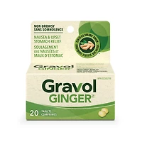 Gravol Ginger Sans Somnolence Comprimés 20 Comprimés