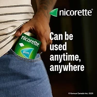 Nicorette Peppermint Gum, 4 mg, Quit Smoking, Nicotine Gum, Smoking Cessation Aid, NRT, Reduce Cravings, 30 Count