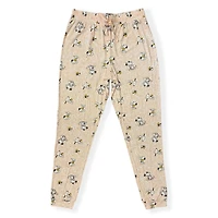 Peanuts Ladie's Jogger with elastic waist band and draw string