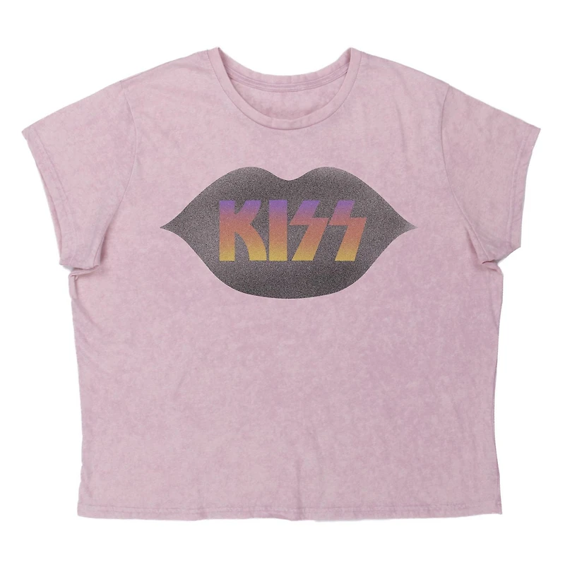 KISS T-shirt manche courte à col rond pour femmes