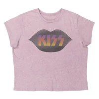 KISS T-shirt manche courte à col rond pour femmes