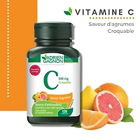 Adrien Gagnon-Vitamine C Croquable d'Agrumes, 500 mg