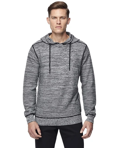Dark Black Men's Long-Sleeve Hooded Sweater