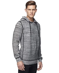 Dark Black Men's Long-Sleeve Hooded Sweater