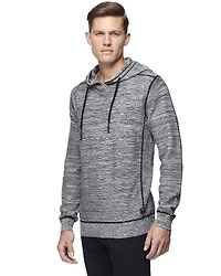 Dark Black Men's Long-Sleeve Hooded Sweater