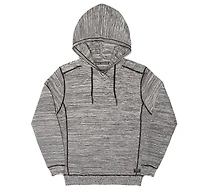 Dark Black Men's Long-Sleeve Hooded Sweater