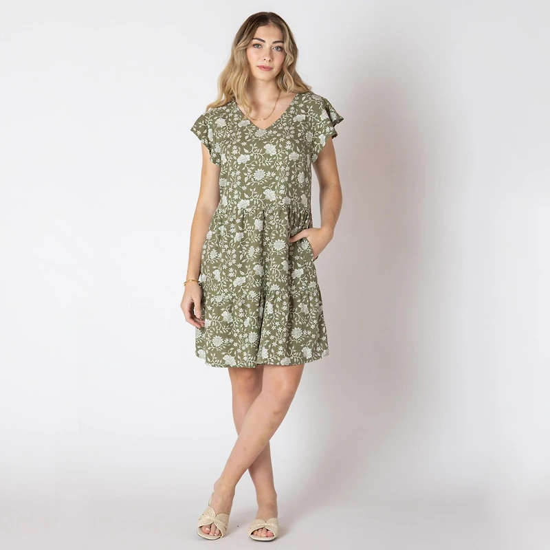 Devoted robe midi florale