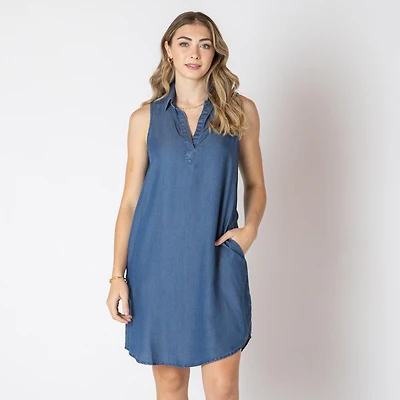 Devoted midi dress with collar