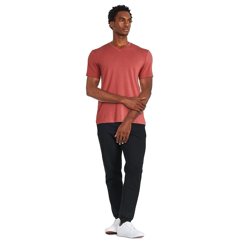 T-shirt extensible à encolure en V George pour hommes