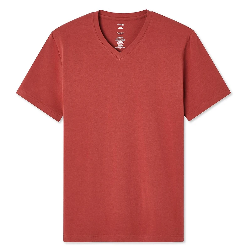 T-shirt extensible à encolure en V George pour hommes