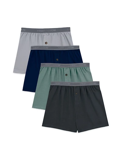 Boxers confort relaxant pour garçons, assortis, paquet de 4