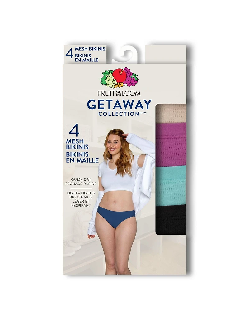 Women's Getaway Collection Bikini, Assorted 4 Pack