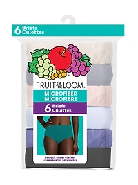 CULOTTES MICROFIBRE, ASSORTI PAQUET DE 6 Tailles 5- 9