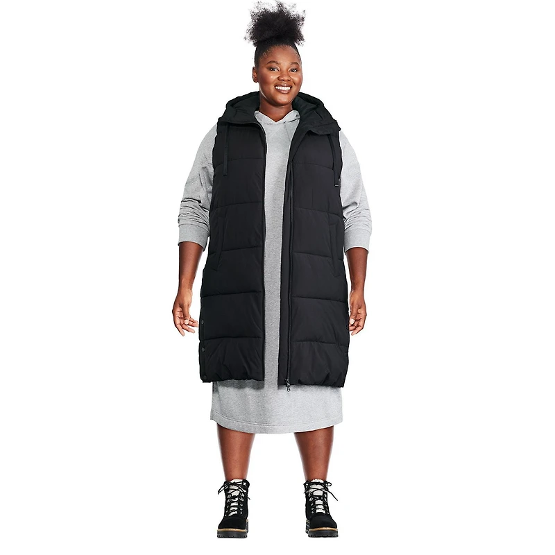 Veste matelassée longue George Plus pour femmes Tailles 1X-4X