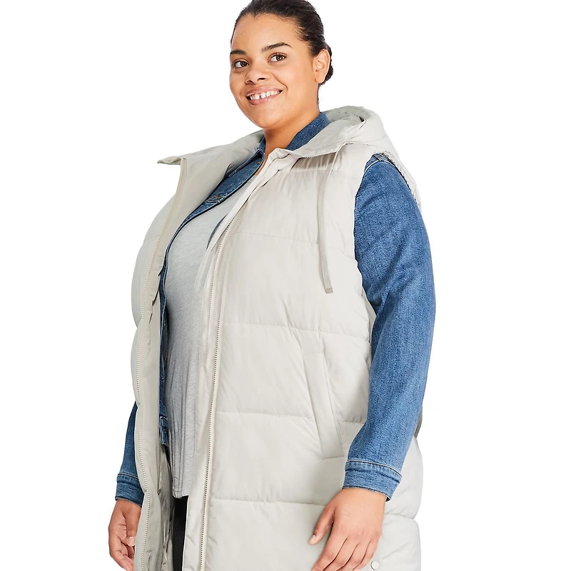 Veste matelassée longue George Plus pour femmes Tailles 1X-4X