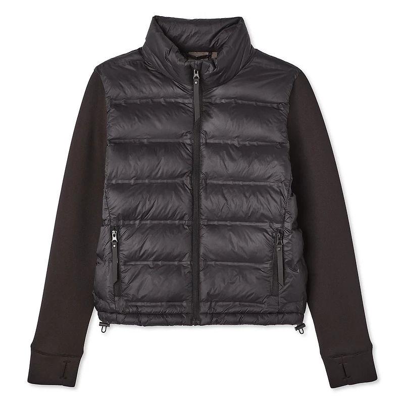 Athletic Works Women's Hybrid Puffer Jacket, Sizes XS-XXL