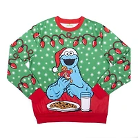 Sesame Street Chandail de Noël à manches pour homme