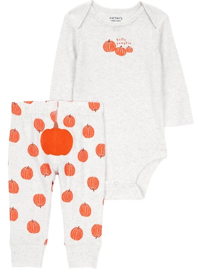 Carter's Child of Mine Unisex Bodysuit Pant Set - Hello Pumpkin, Preemie 24 Months
