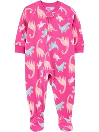 Carter's Child of Mine Pyjama 1 pièce pour petite fille - Dinosaure rose Tailles : 6/9 mois 5T