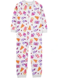 Carter's Child of Mine Big Kid Girls' 1-Piece Pajama - Grey Sleepover, Sizes: 5-12