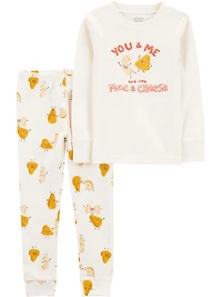 Carter's Child of Mine Toddler Unisex 2-Piece Pajama - Mac N Cheese, Sizes: 6/9 Months 5T