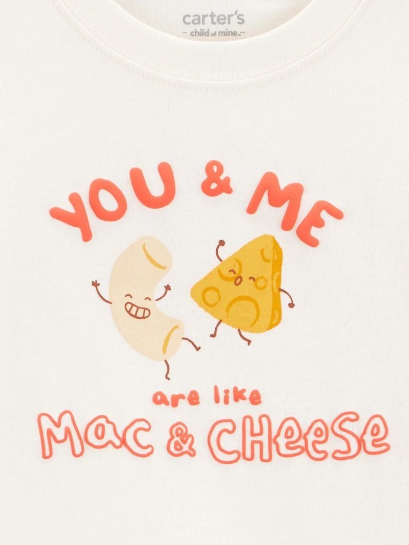 Carter's Child of Mine Toddler Unisex 2-Piece Pajama - Mac N Cheese, Sizes: 6/9 Months 5T