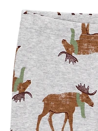 Carter's Child of Mine Toddler Boys' 2-Piece Pajama - Green Moose, Sizes: 6/9 Months 5T