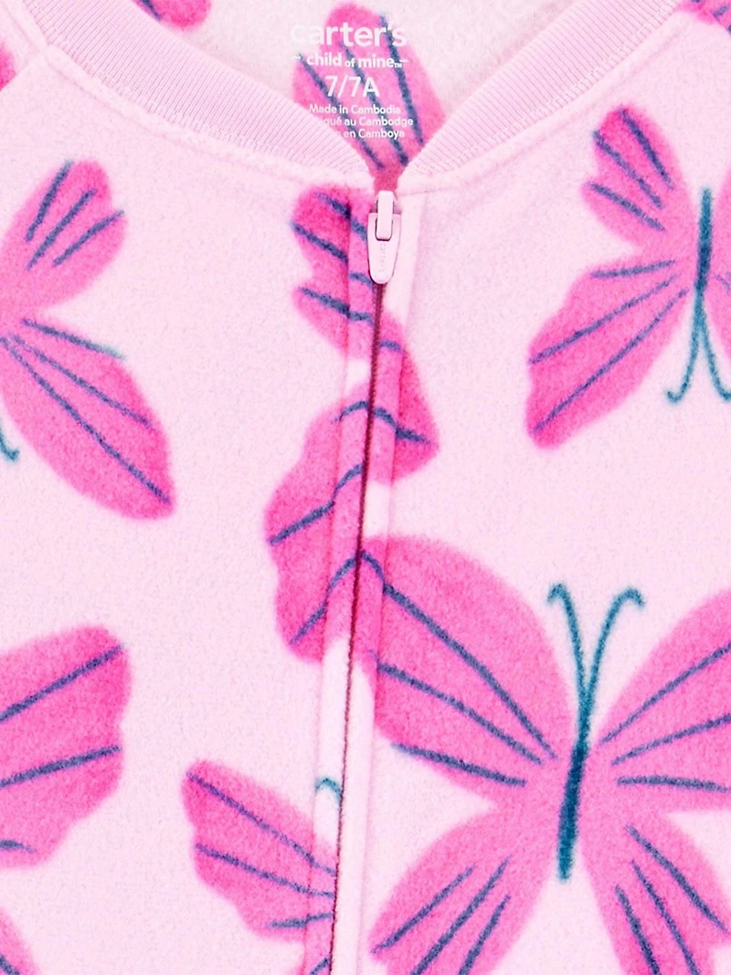 Carter's Child of Mine Pyjama 1 pièce pour grande fille - Papillon rose Tailles : 5 12