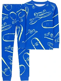 Carter's Child of Mine Big Kid Boys' 2-Piece Pajamas - Neon Skateboards, Sizes 5-12