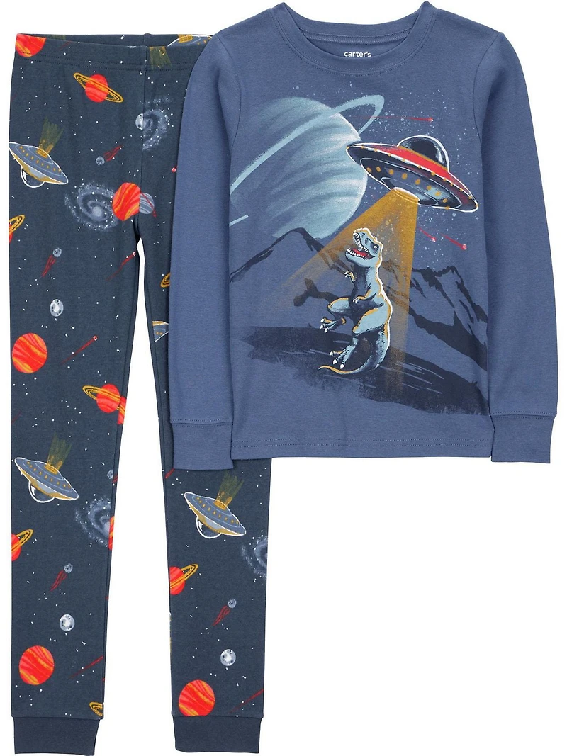 Carter's Child of Mine Big Kid Boys' 2-Piece Pajama - Space Dino