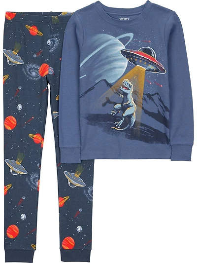 Carter's Child of Mine Big Kid Boys' 2-Piece Pajama - Space Dino