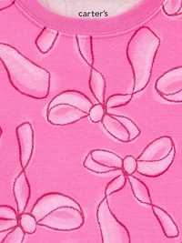 Carter's Child of Mine Big Kid Girls' 2-Piece Pajama - Pink Bows