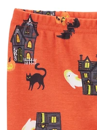 Carter's Child of Mine Toddler Unisex 2-Piece Pajama - Orange Haunted House, Sizes: 6/9 Months 5T