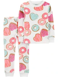 Carter's Child of Mine Toddler Girls' 2-Piece Pajama - Multi Donut