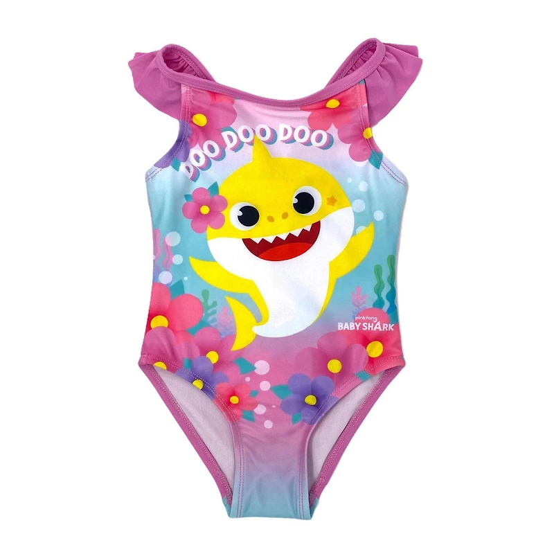 Baby Shark Maillot de bain 1 pièce fille