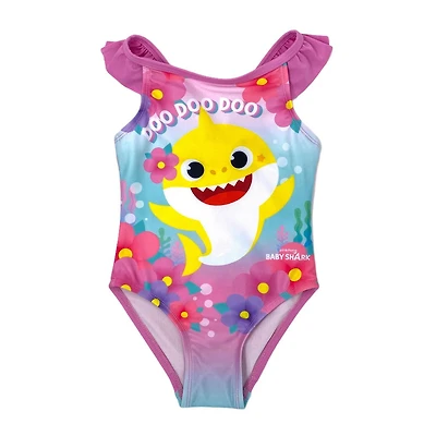 Baby Shark Maillot de bain 1 pièce fille