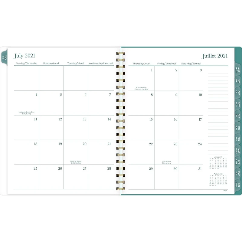 Mead Teal Arbor Large Planner