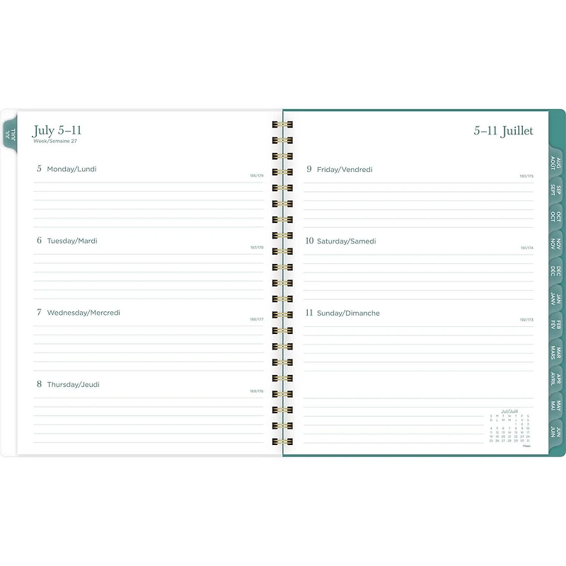Mead Teal Arbor Large Planner