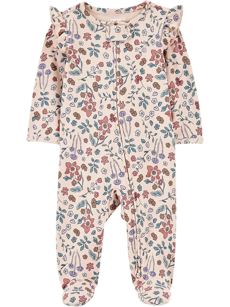 Carter's Child of Mine Pyjama bébé fille - Beige fleuri Prématuré 6/9 mois