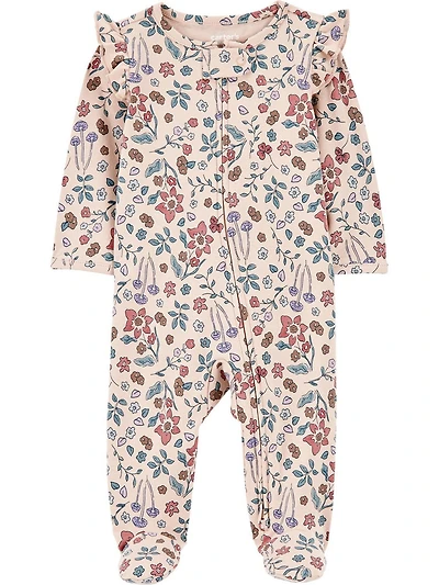 Carter's Child of Mine Pyjama bébé fille - Beige fleuri Prématuré 6/9 mois
