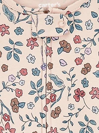 Carter's Child of Mine Pyjama bébé fille - Beige fleuri Prématuré 6/9 mois
