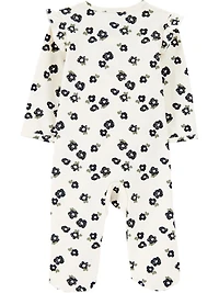Carter's Child of Mine Baby Girls' Sleep N Play - Black and White Floral, Preemie 6/9 Months