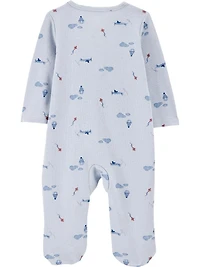 Carter's Child of Mine Baby Boys' Sleep N Play - Blue Hot Air Balloon