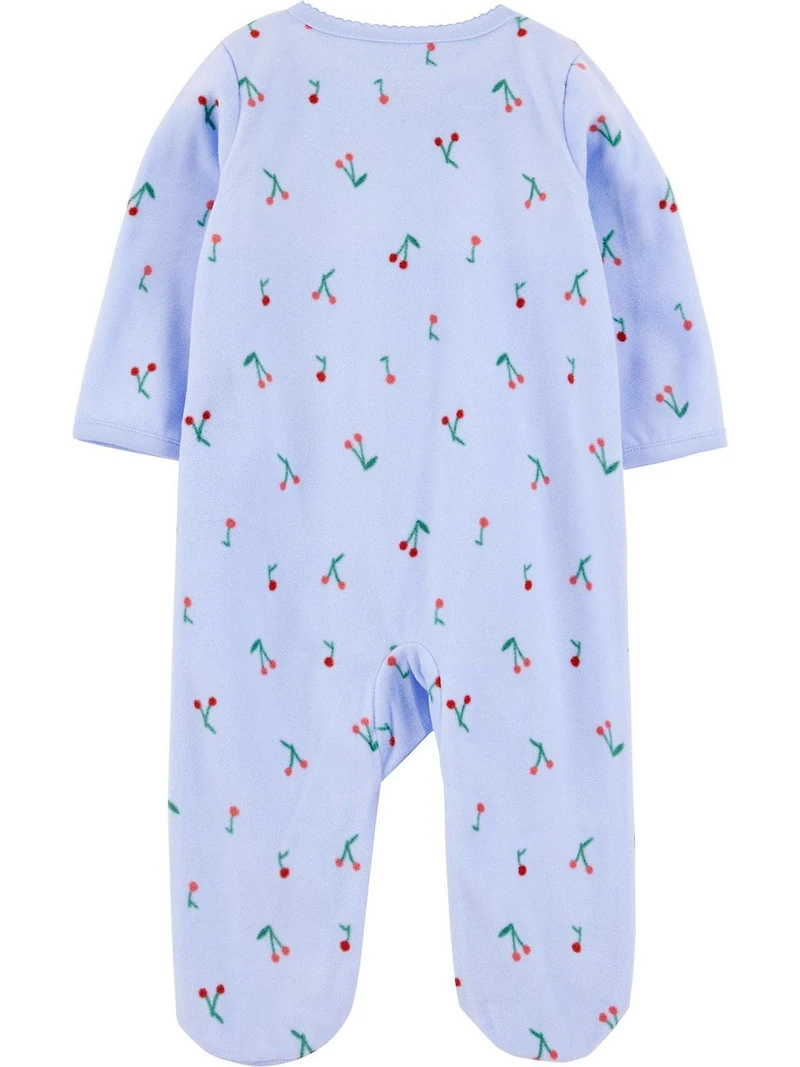 Carter's Child of Mine Baby Girls' Sleep N Play - Blue Cherries, Preemie 6/9 Months