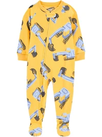 Carter's Child of Mine Pyjama 1 pièce pour tout-petit garçon - Construction jaune Tailles : 6/9 mois 5T