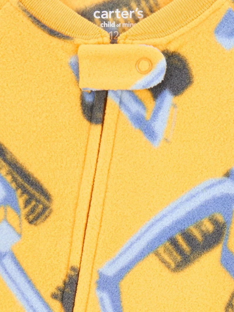 Carter's Child of Mine Pyjama 1 pièce pour tout-petit garçon - Construction jaune Tailles : 6/9 mois 5T