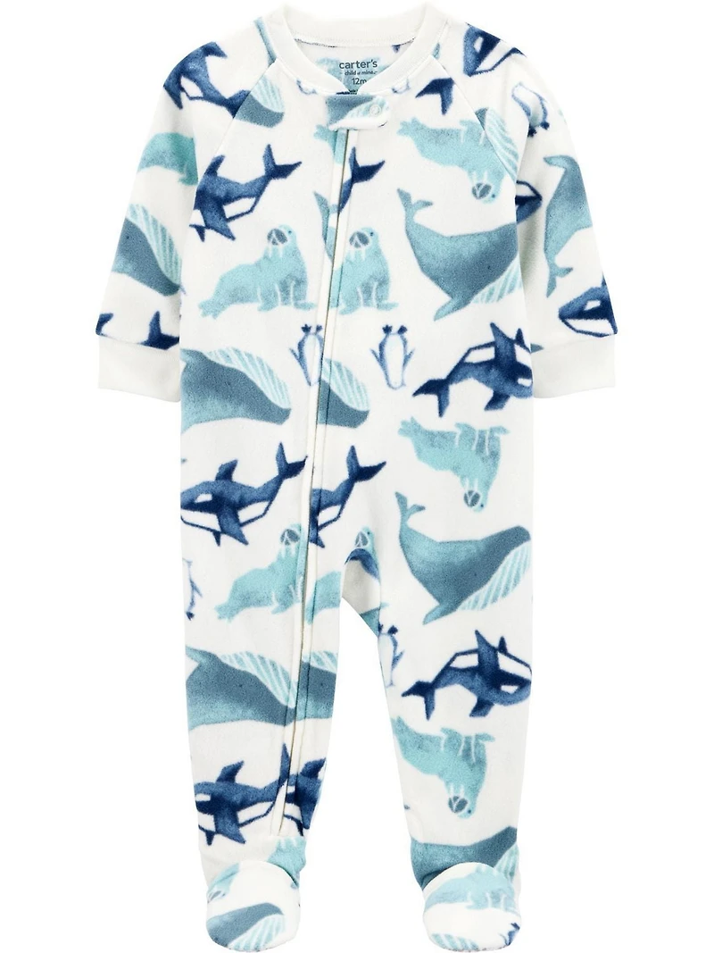 Carter's Child of Mine Toddler Boys' 1-Piece Pajama - Blue Penguin, Sizes: 6/9 Months 5T