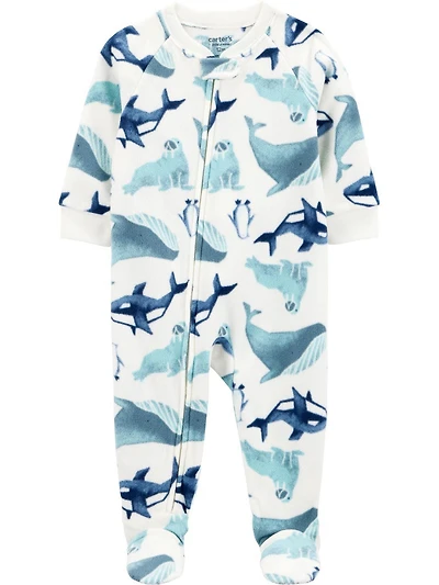 Carter's Child of Mine Toddler Boys' 1-Piece Pajama - Blue Penguin, Sizes: 6/9 Months 5T